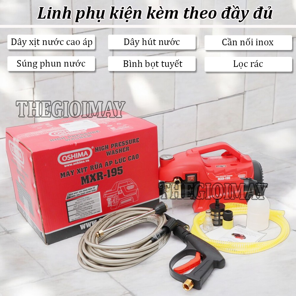Phụ kiện thoe máy rửa xe Oshima MXR - 195