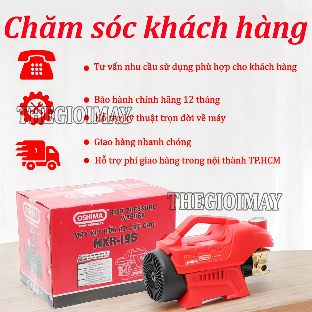 Chính sách chăm sóc & bảo hành cho Oshima MXR-195