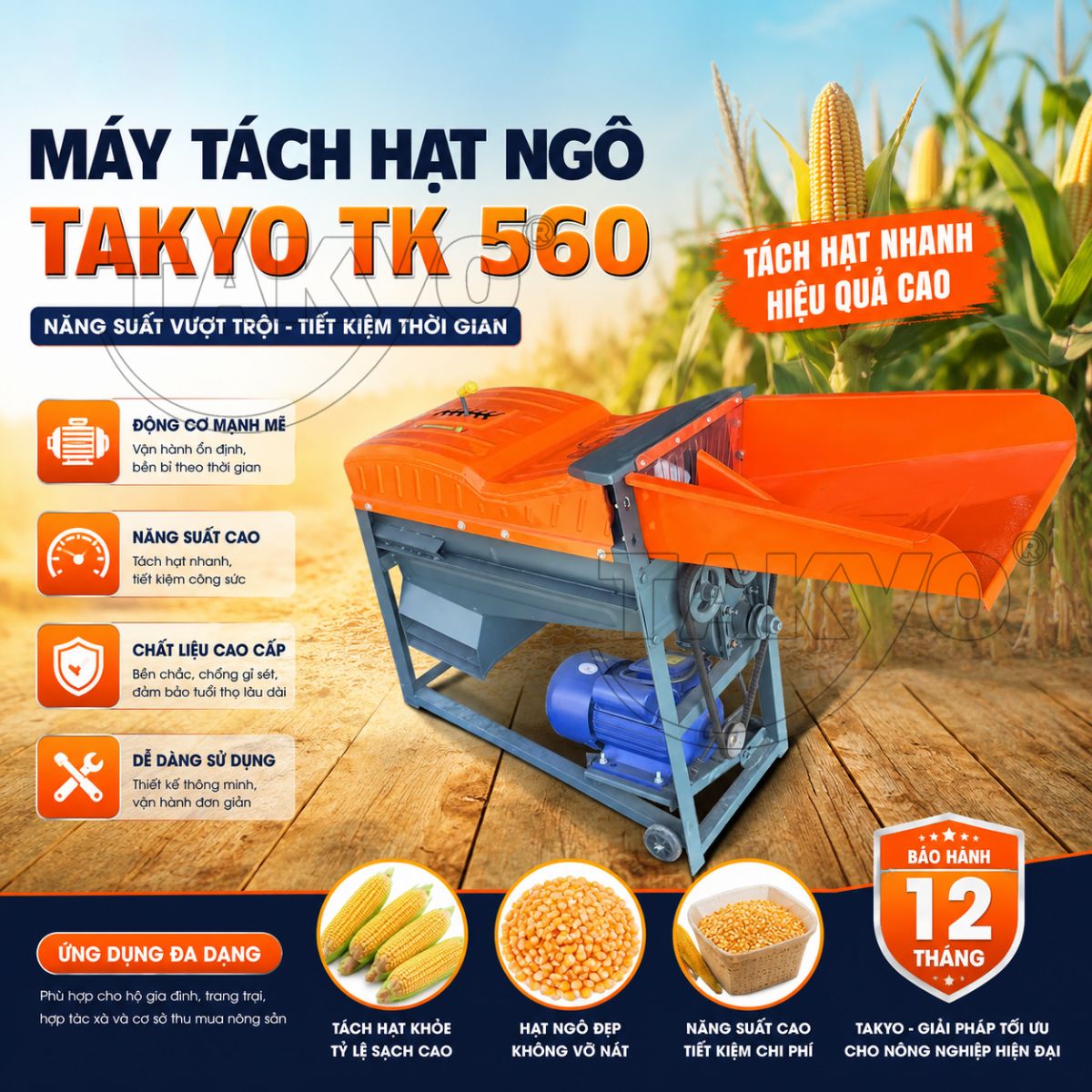 Máy tách hạt ngô Takyo TK 560