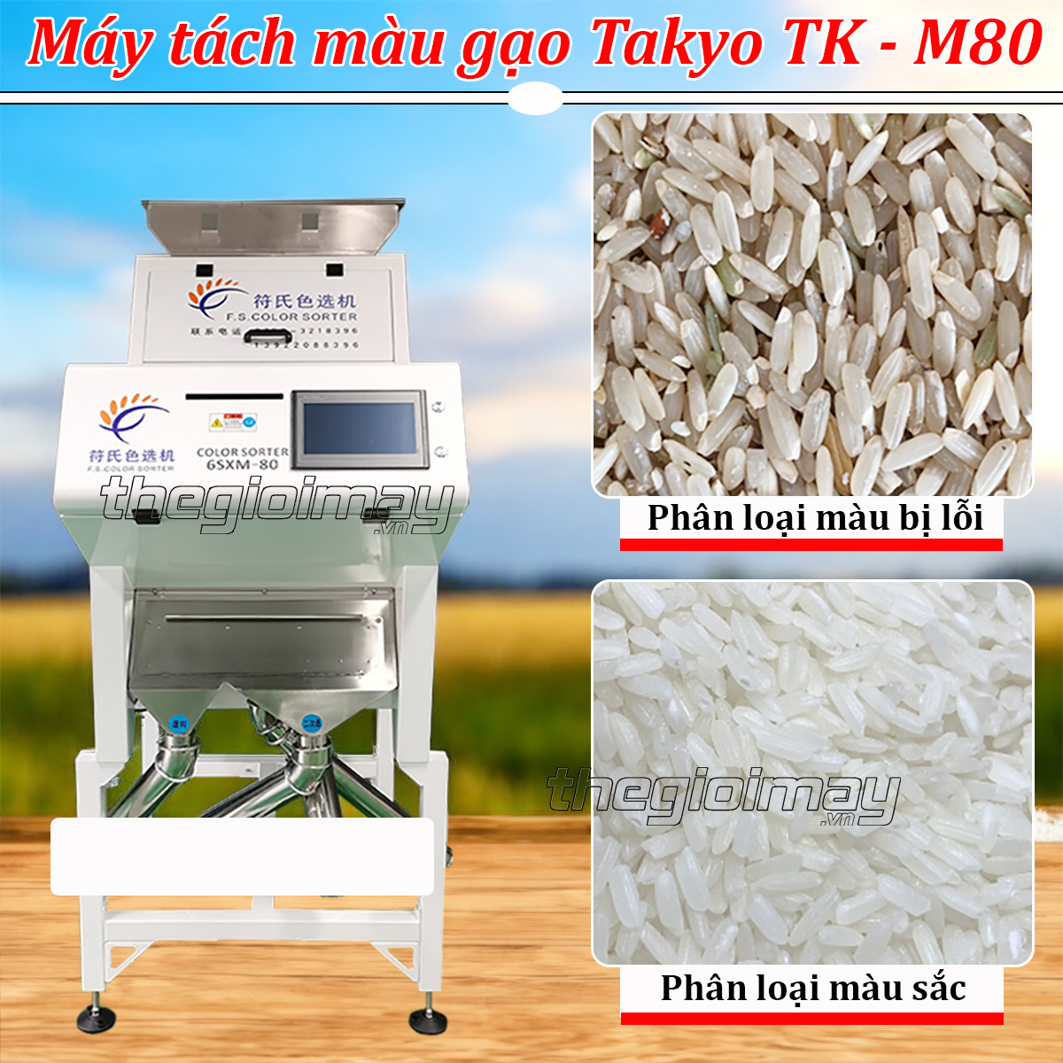 Máy tách màu gạo TAKYO TK - M80