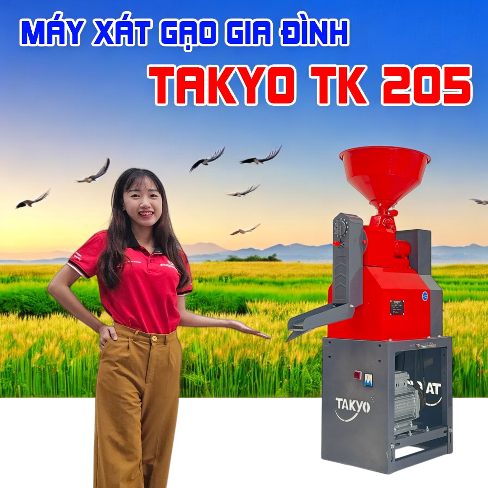 Máy xát gạo gia đình Takyo TK 205