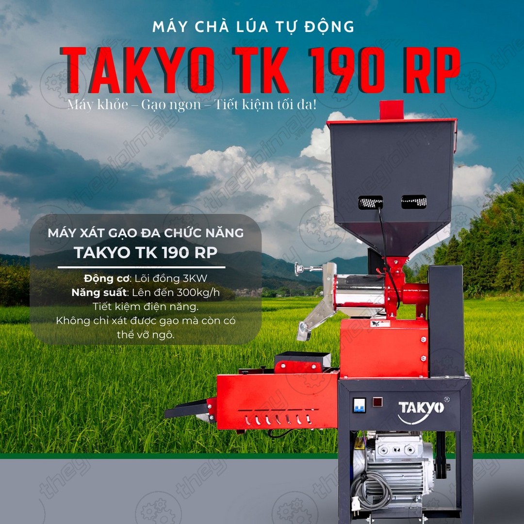 Máy chà lúa tự động TAKYO TK 190 RP