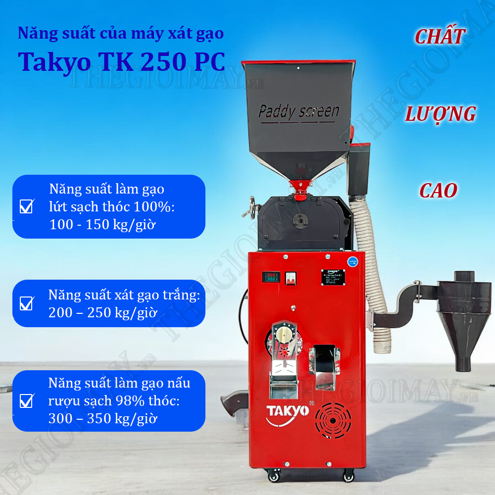 Máy xát gạo gia đình Takyo TK 250 CP chính hãng