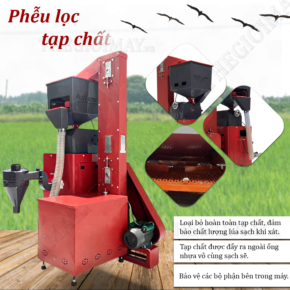 Phễu lọc tạp chất của máy xát gạo trắng Takyo TK 250 CPT