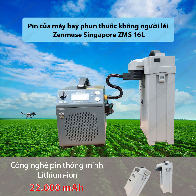Pin của máy bay xịt thuốc zenmuse singapore zms 16l