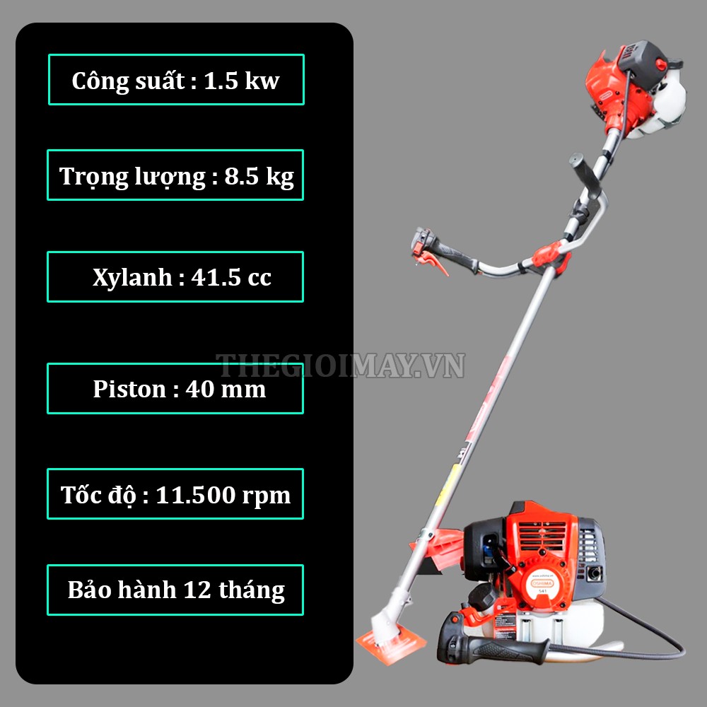 Thông số của máy cắt cỏ Oshima 541 cần rời chết 