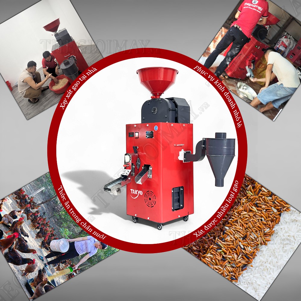 Ứng dụng của máy xát gạo gia đình hiện đại Takyo TK 250 C