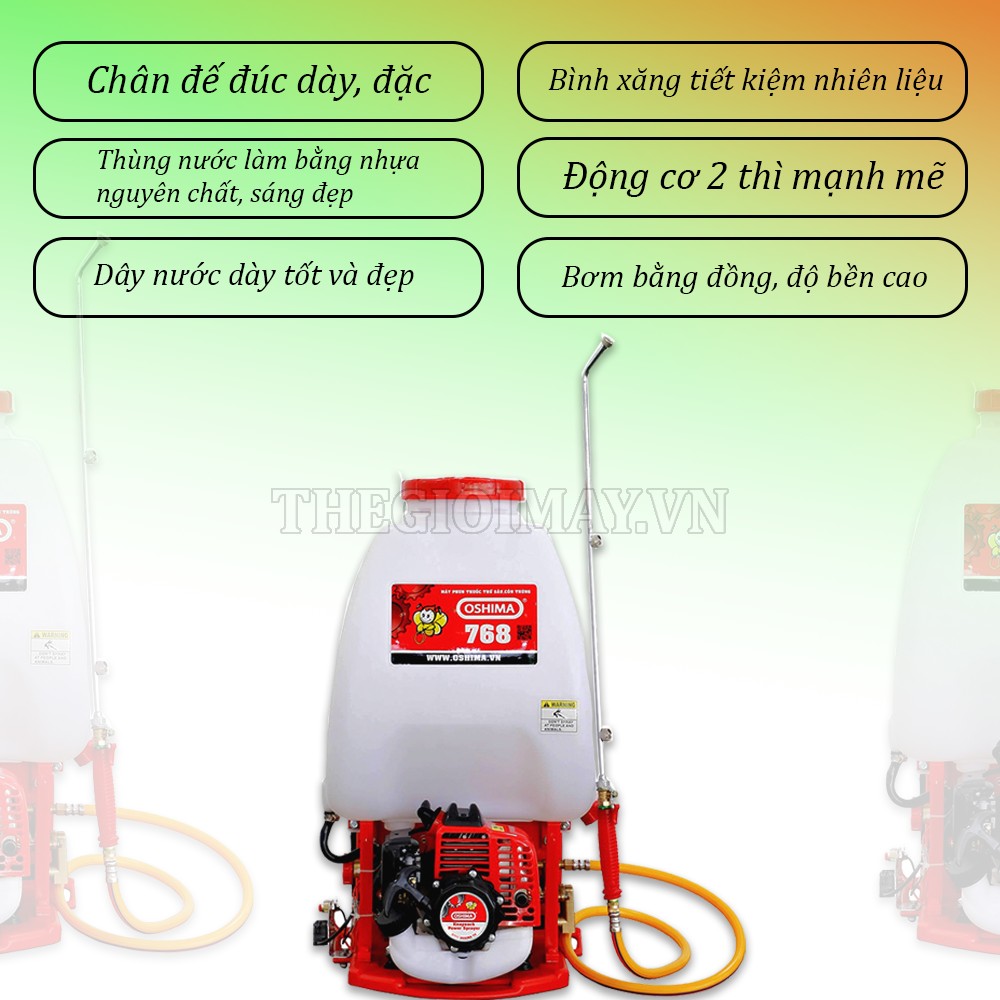 Ưu điểm của bình xịt động cơ OSHIMA 768 D 