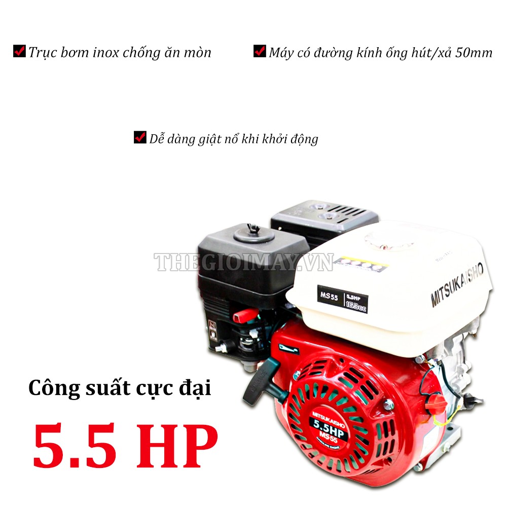 Ưu điểm của máy nổ Mitsukaisho MS55 5.5 HP