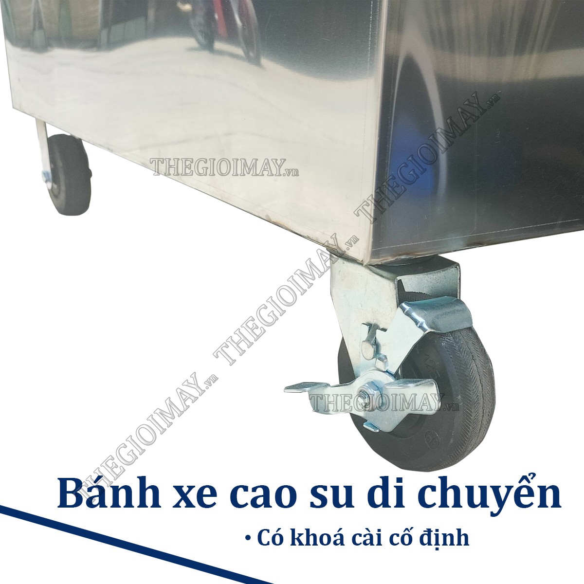 Bánh xe cao su di chuyển của xe ép mía để bàn