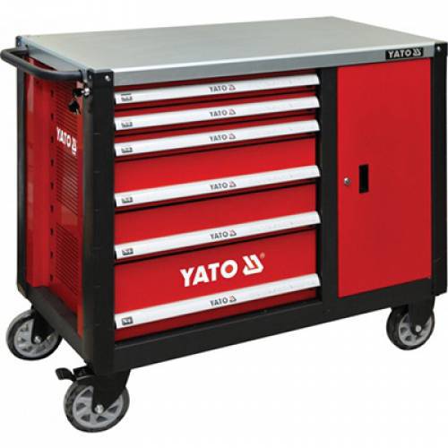 Tủ đựng đồ nghề cao cấp kết hợp bàn làm việc YATO 6 ngăn