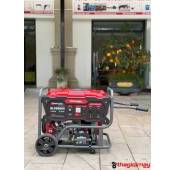 MÁY PHÁT ĐIỆN CHẠY XĂNG TOMIKAMA HLC 6900S CÓ ĐỀ, CÓ BÁNH XE 5KW