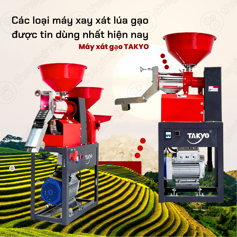 Các loại máy xay xát lúa gạo được các hộ gia đình tin dùng nhất hiện nay