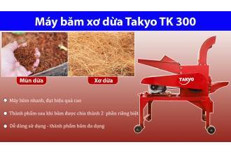 Bất ngờ lợi ích từ máy băm xơ dừa TAKYO TK 300
